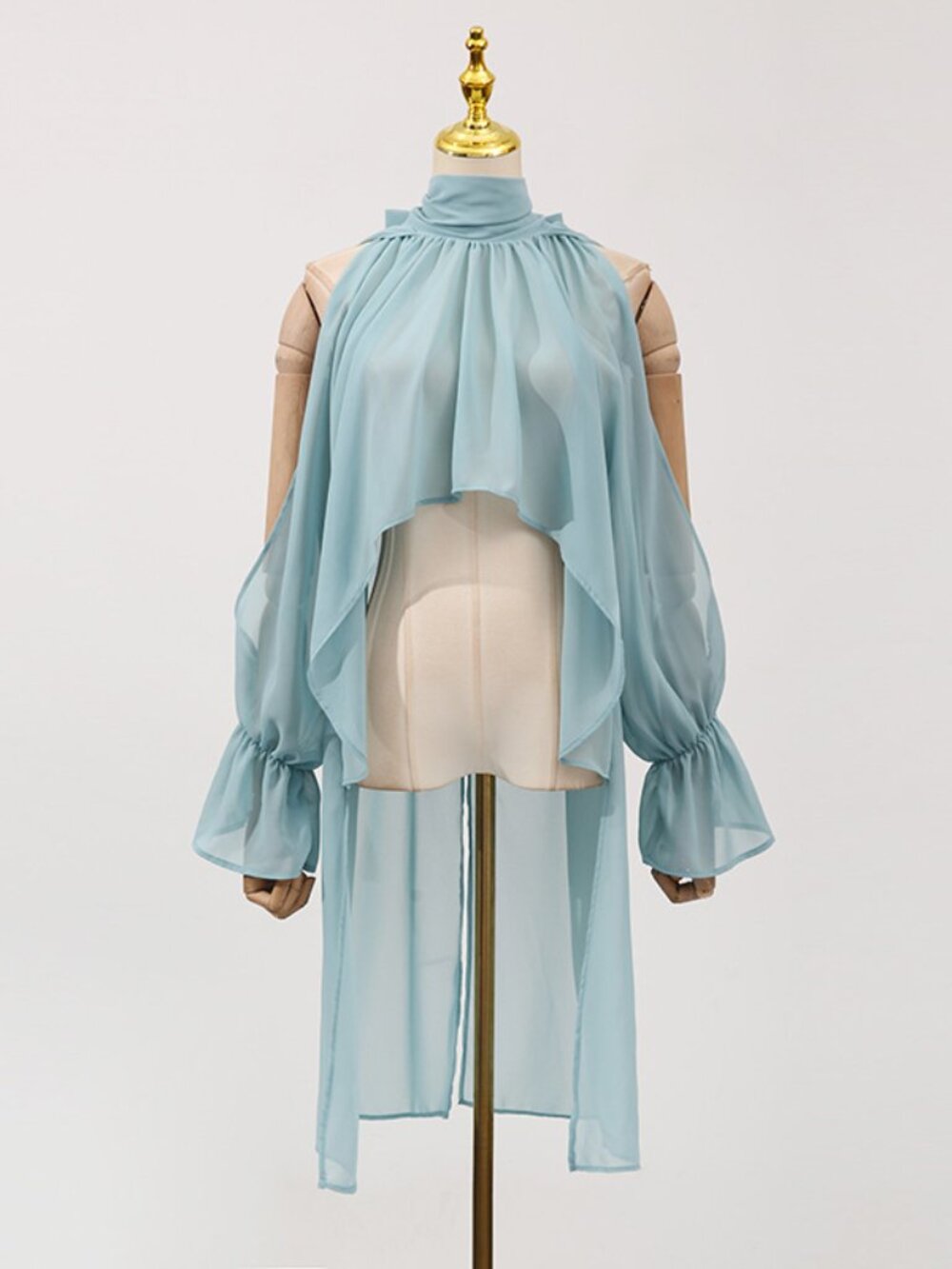Chic Asymmetric Halter Top - Loose Fit Minimalist Solid Shirt